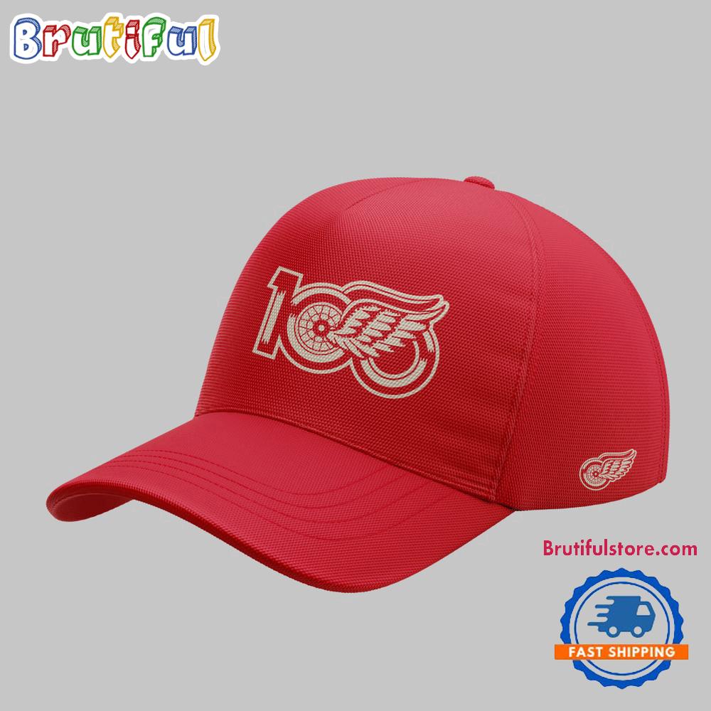 100 Years Of Hockeytown Detroit Red Wings Baseball Cap