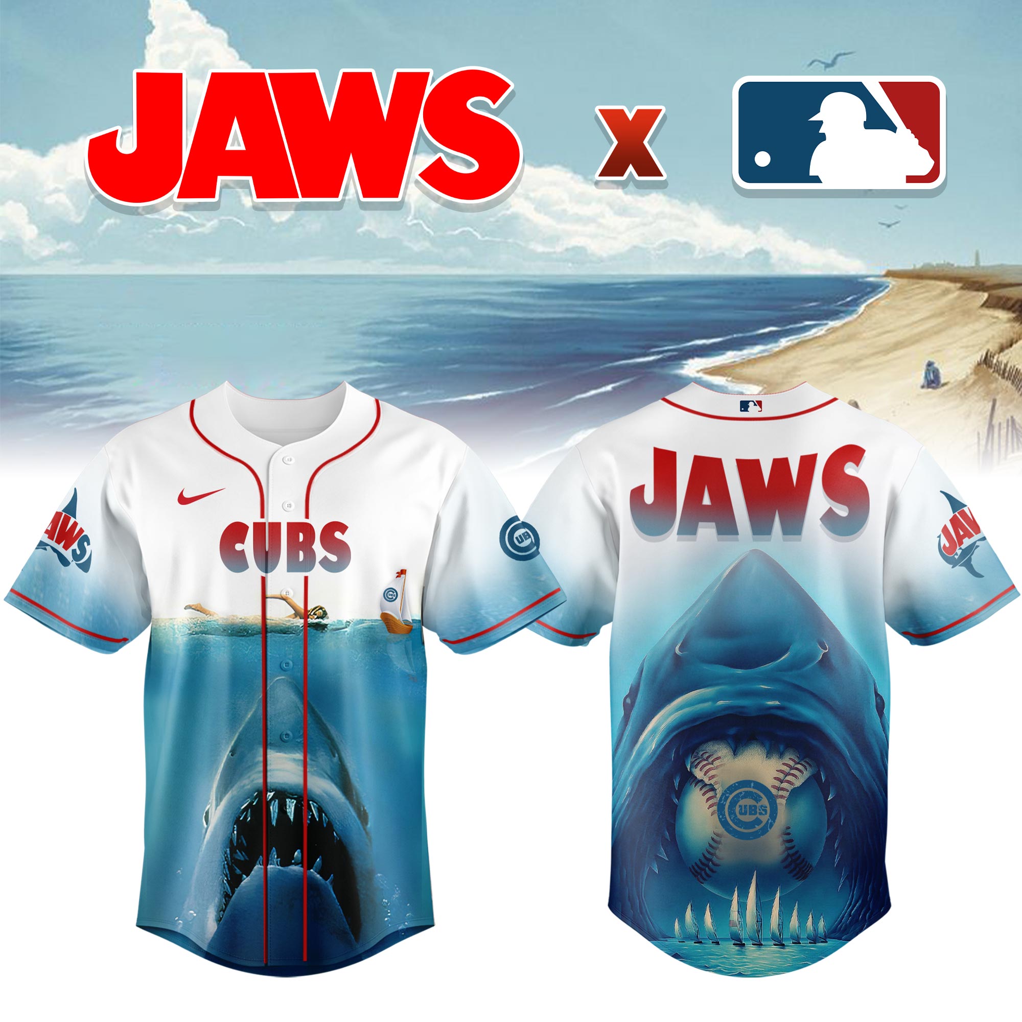 Chicago Cubs Jaws Shark Jersey 