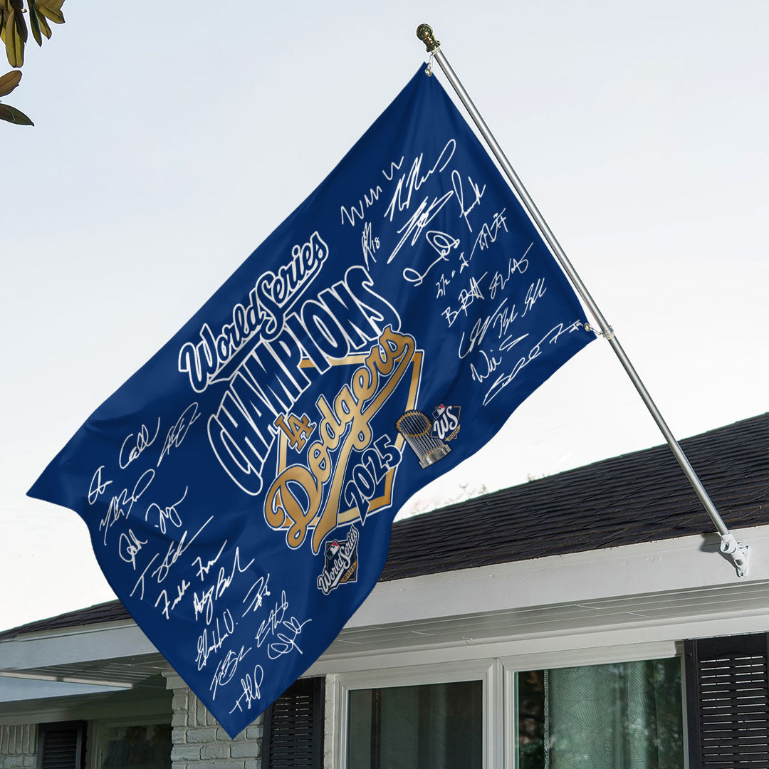 Los Angeles Dodgers 2025 World Series Champions 3D Double-side House Flag