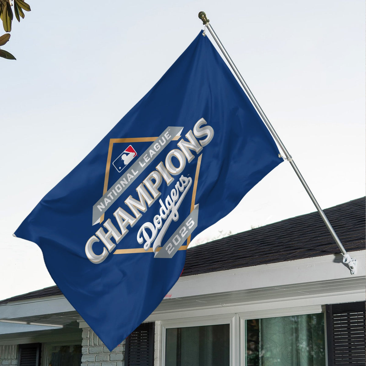 Los Angeles Dodgers  2025 National League Champions 3D Double-side House Flag