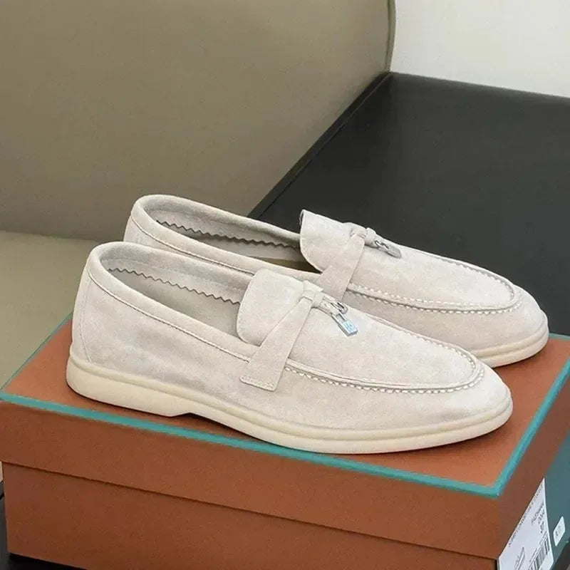 2025 Designer Shoes – Suonde Leather Women’s Loafers, Luxury Men’s Shoes, Comfortable Rubber Sole Flats for Everyday Wear