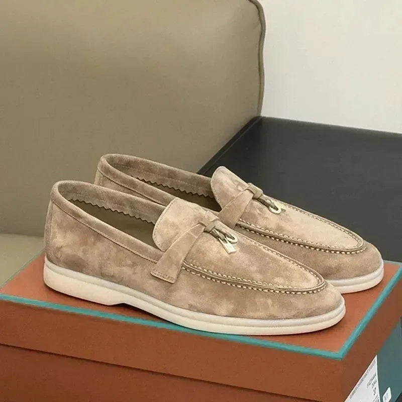 2025 Designer Shoes – Suonde Leather Women’s Loafers, Luxury Men’s Shoes, Comfortable Rubber Sole Flats for Everyday Wear