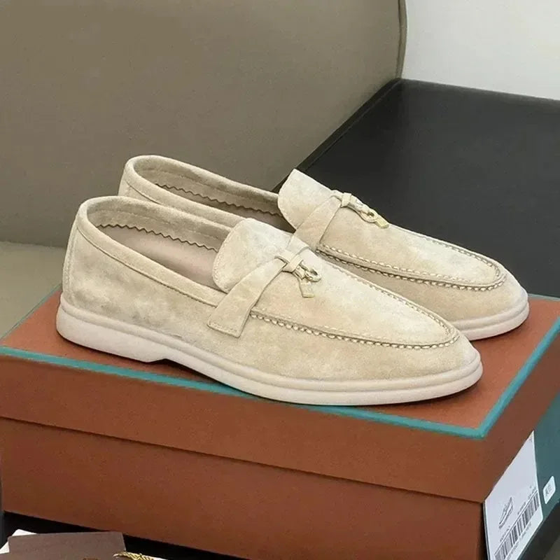 2025 Designer Shoes – Suonde Leather Women’s Loafers, Luxury Men’s Shoes, Comfortable Rubber Sole Flats for Everyday Wear