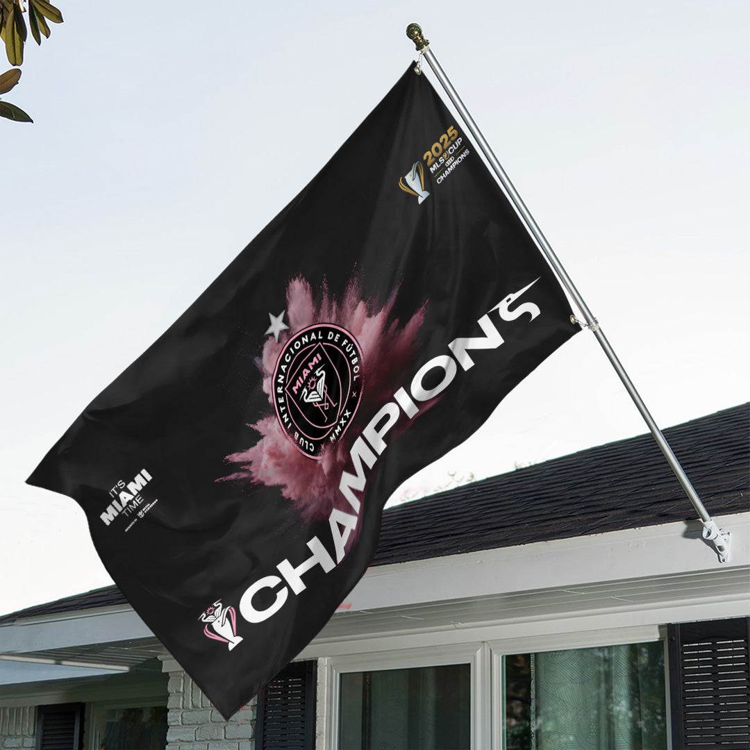Inter Miami CF Champions MLS 2025 3D Double-side House Flag