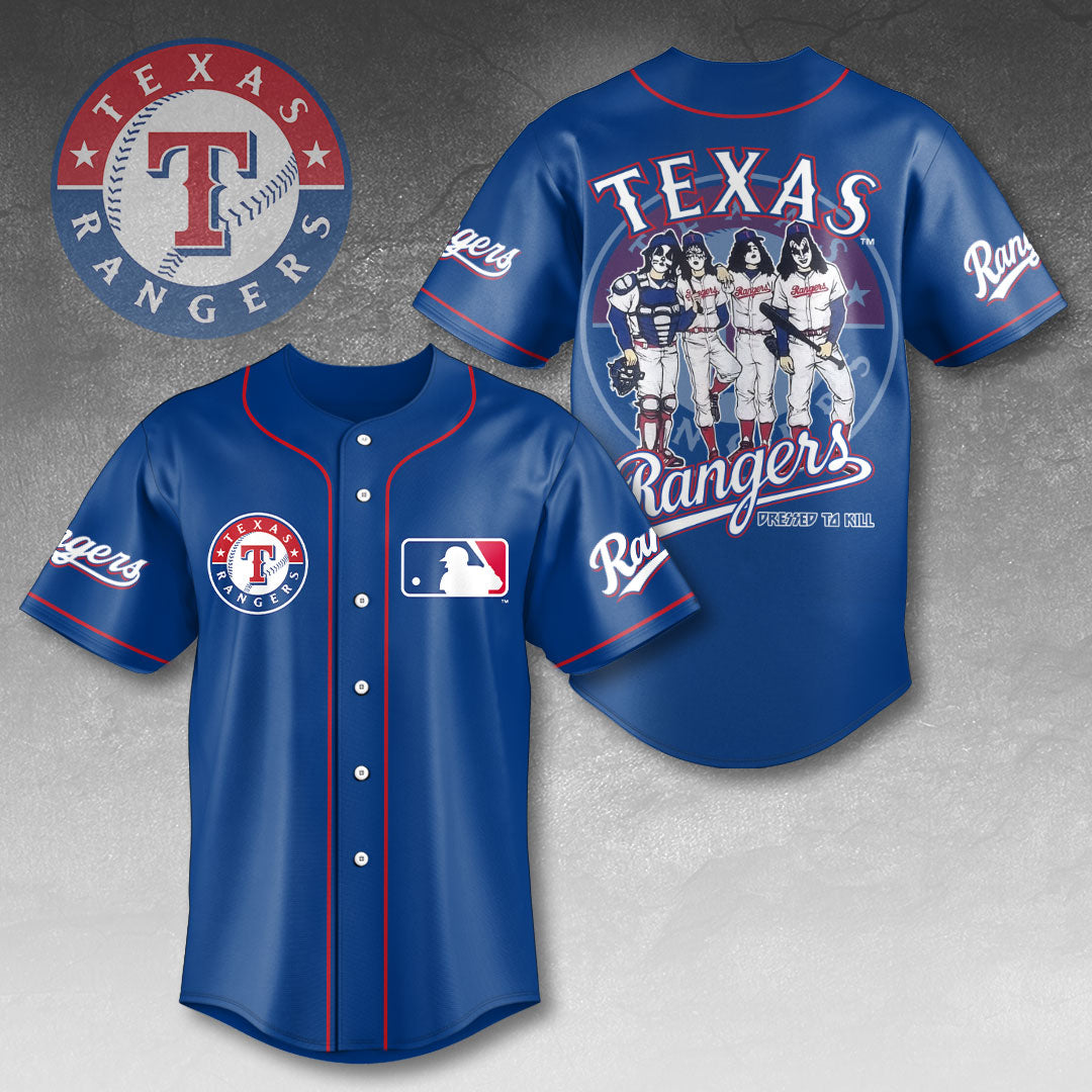 Texas Rangers x KISS Baseball Jersey - HOATT13426