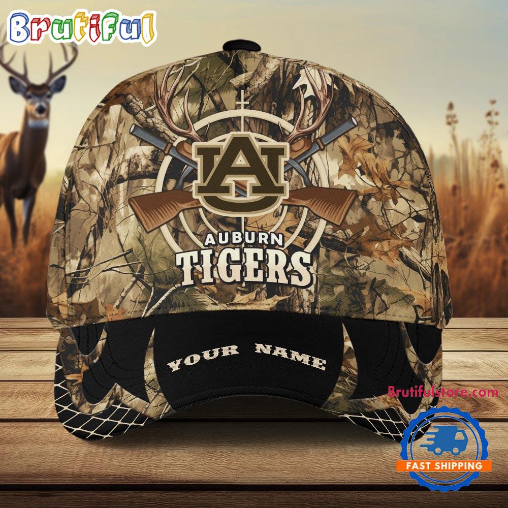 Auburn Tigers Camo Hunting Cap, Sport Team Camo Hunting Hats