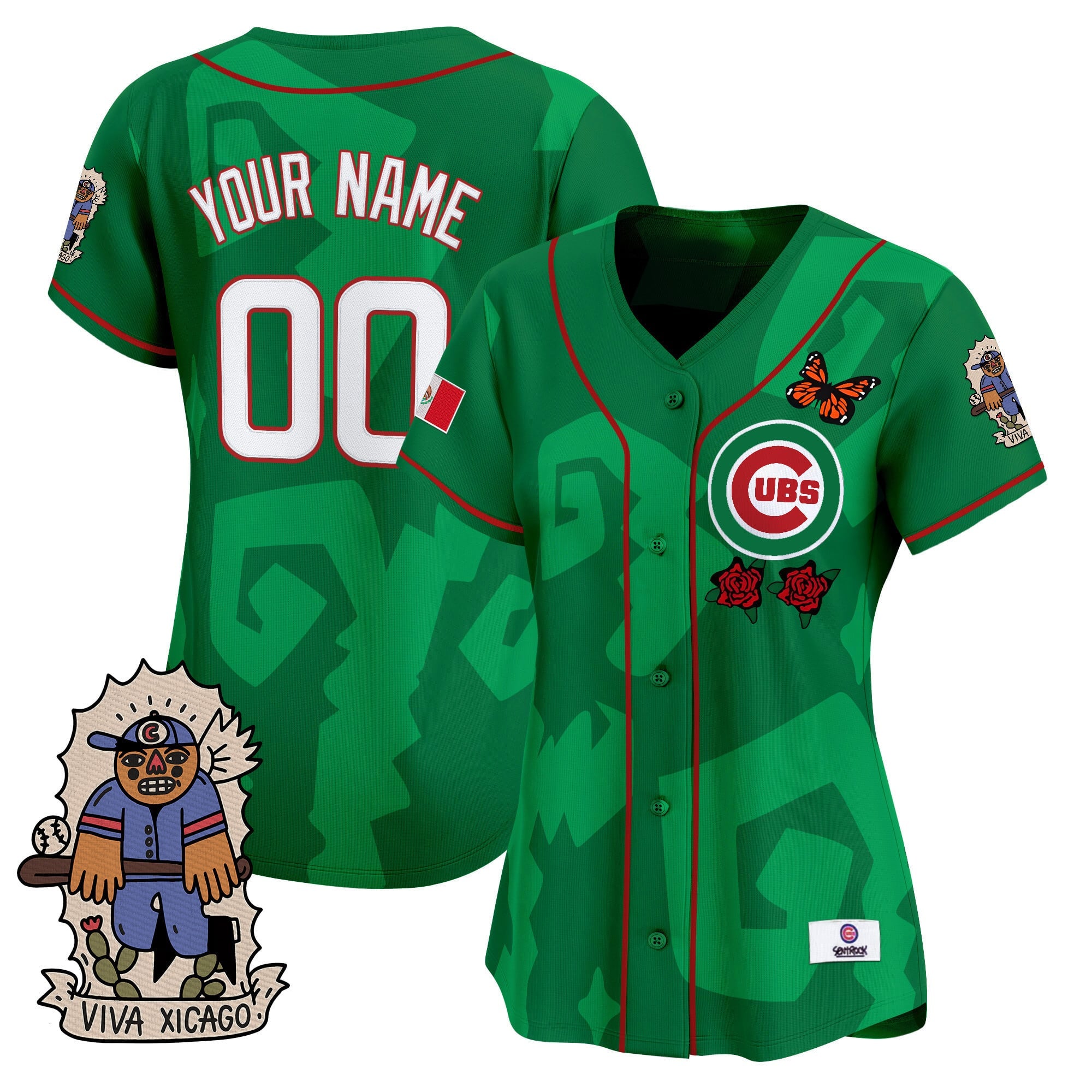 2025 Chicago Cubs Mexican Heritage Vapor Premier Limited Custom Jersey - Stitched
