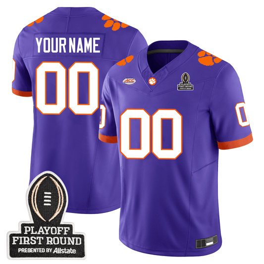 Custom Clemson Tigers 24/25 Jersey - CFP First Round Patch - All Stitched