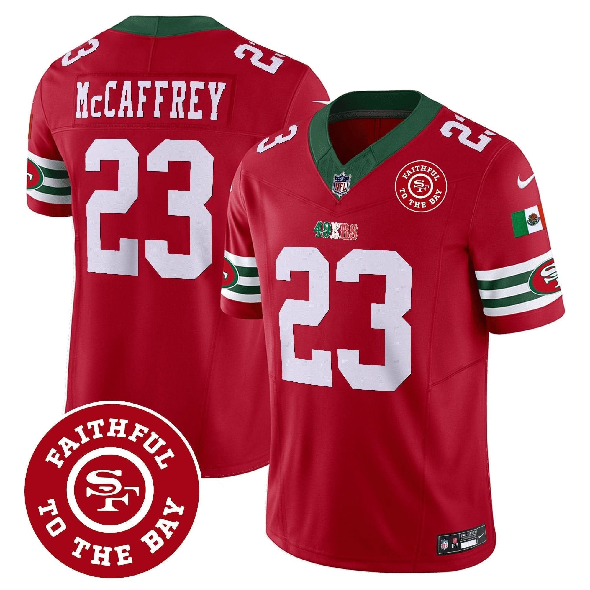 49ers Mexico Faithful To The Bay Patch Vapor Jersey - All Stitched