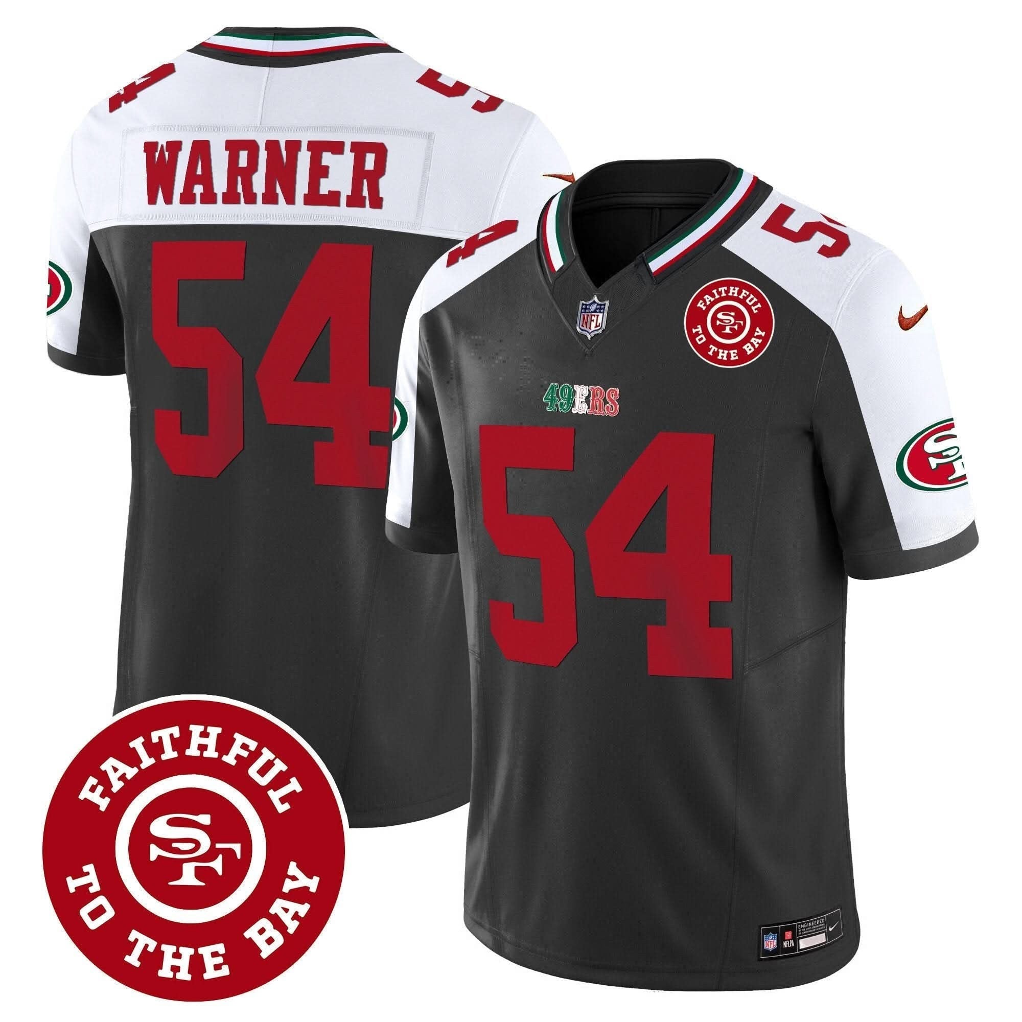 49ers Mexico Faithful To The Bay Patch Vapor Jersey - All Stitched