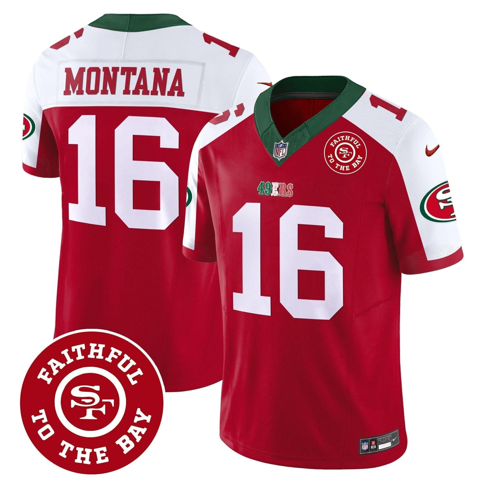 49ers Mexico Faithful To The Bay Patch Vapor Jersey - All Stitched