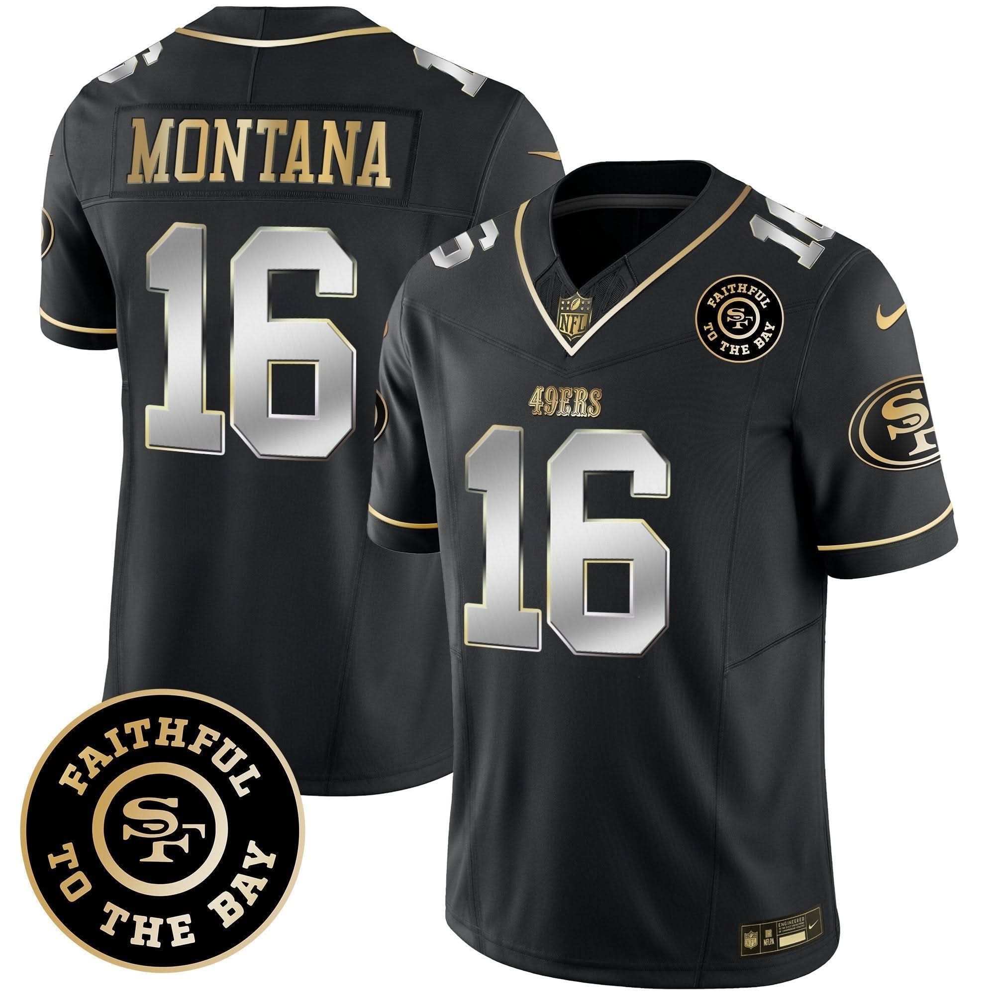 49ers Faithful To The Bay Patch Vapor Limited Jersey V6 - All Stitched